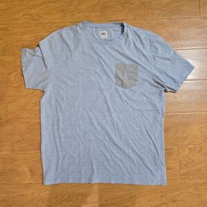 Zara Light Blue Men's Shirt with Pocket Size XL